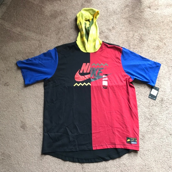 Blue red and yellow nike shirt Clearance